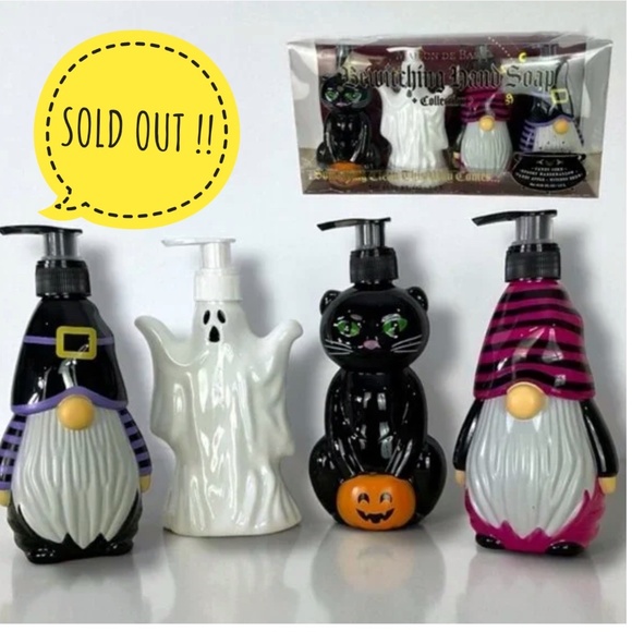SOLD !! Halloween Bewitching Hand Soap Dispenser Set  Collection Maison de Base - Picture 1 of 16
